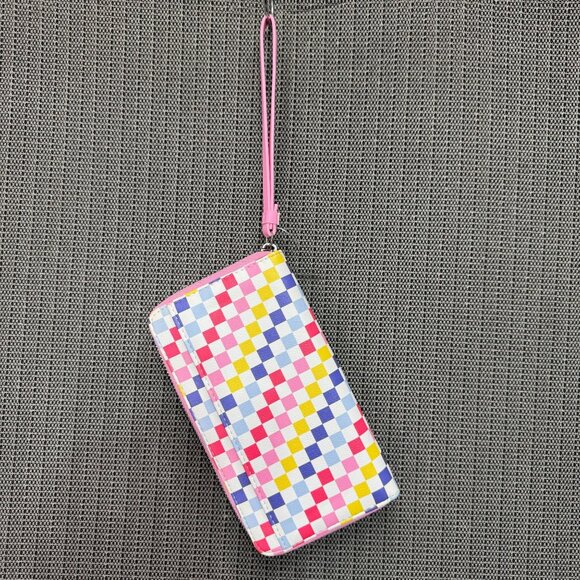 Colorful No Boundaries Phone Zip Crossbody Wallet Pockets & Adjustable Strap - Picture 9 of 9